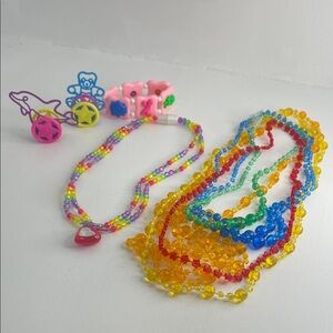 90s Girl Nostalgia Lot of Necklaces, Bracelet, & Party Favors